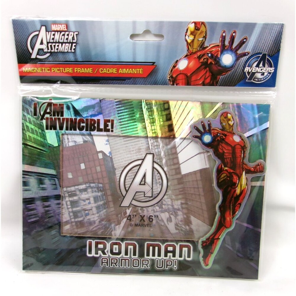 Marvel Avengers Assemble Iron Man Magnetic Picture Frame I am Invincible 4x6 New